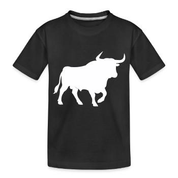 stier - Kinder Premium Bio T-Shirt - Schwarz - Vorne