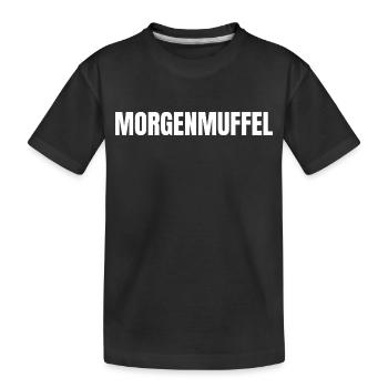 MORGENMUFFEL WEISS - Kinder Premium Bio T-Shirt - Schwarz - Vorne