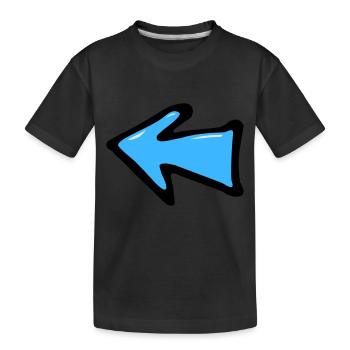 Point Arrow - Kids' Premium Organic T-Shirt - black - Front