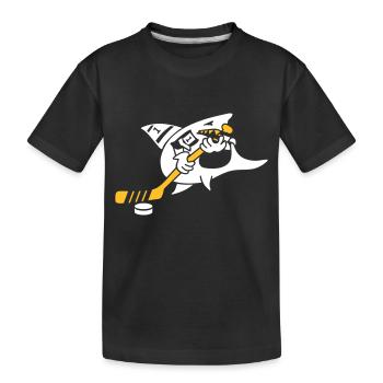 Hockey Hai / hockey shark (3c) - Kids' Premium Organic T-Shirt - black - Front