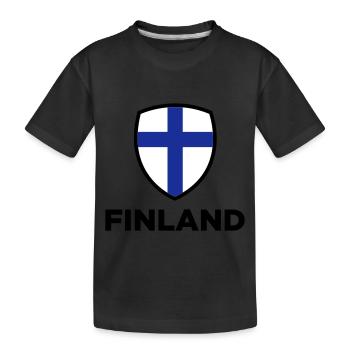 Drapeau national de la Finlande - T-shirt bio Premium Enfant - noir - Devant
