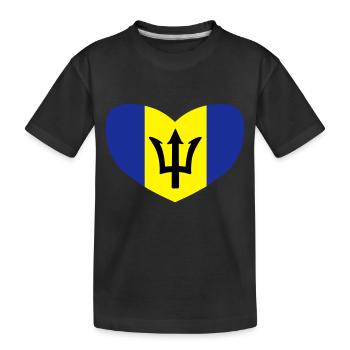 Love Barbados - Kids' Premium Organic T-Shirt - black - Front