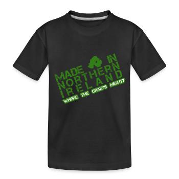 Fabriqué en Irlande du Nord - T-shirt bio Premium Enfant - noir - Devant