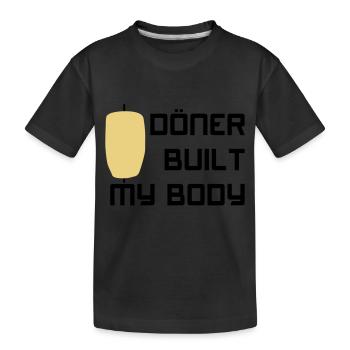 Döner construit mon corps - T-shirt bio Premium Enfant - noir - Devant