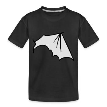 batwing_right - Kids' Premium Organic T-Shirt - black - Front