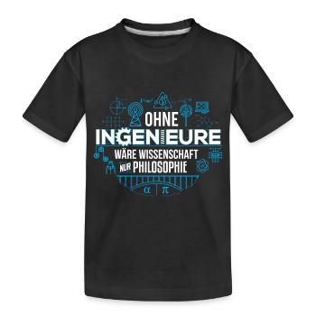 Ingenieur Philosophie Wissenschaft - Kinder Premium Bio T-Shirt - Schwarz - Vorne