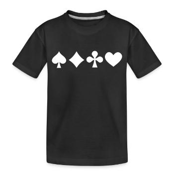 Poker - Kids' Premium Organic T-Shirt - black - Front