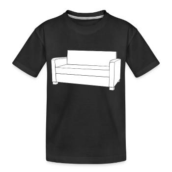 canapé canapé chaise chaise chaise table lamp lampe benc - T-shirt bio Premium Enfant - noir - Devant