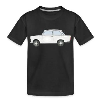 Trabi, Transnt aus der DDR - Kinder Premium Bio T-Shirt - Schwarz - Vorne