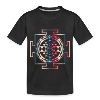 Sri Yantra - verre - T-shirt bio Premium Enfant - noir - Devant