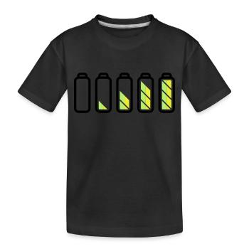 battery_loading - Kinder Premium Bio T-Shirt - Schwarz - Vorne