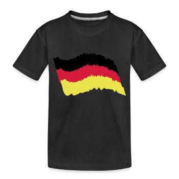 Germany Flag - Kids' Premium Organic T-Shirt - black - Front