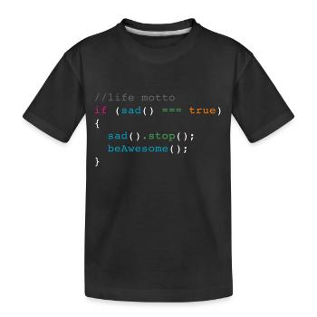 devise de la vie - T-shirt bio Premium Enfant - noir - Devant