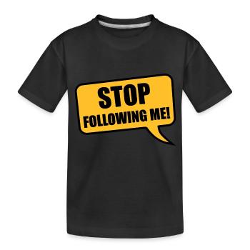 stop - Kids' Premium Organic T-Shirt - black - Front