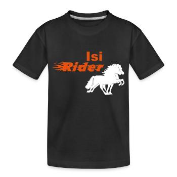 Isi Rider - Kids' Premium Organic T-Shirt - black - Front