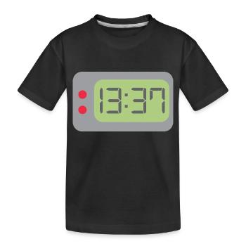 Horloge 1337 - T-shirt bio Premium Enfant - noir - Devant