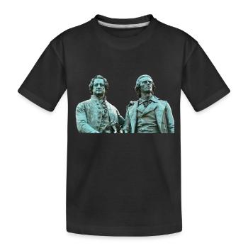 Weimar Göthe Schiller monument - T-shirt bio Premium Enfant - noir - Devant