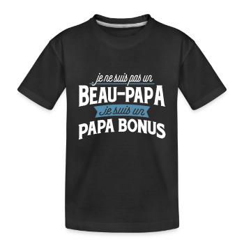 Papa bonus cadeau - T-shirt bio Premium Enfant - noir - Devant