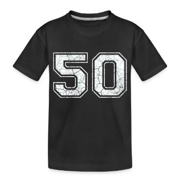 50 dans blanc in Used Look - T-shirt bio Premium Enfant - noir - Devant