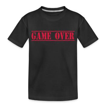Game Over - Kinder Premium Bio T-Shirt - Schwarz - Vorne