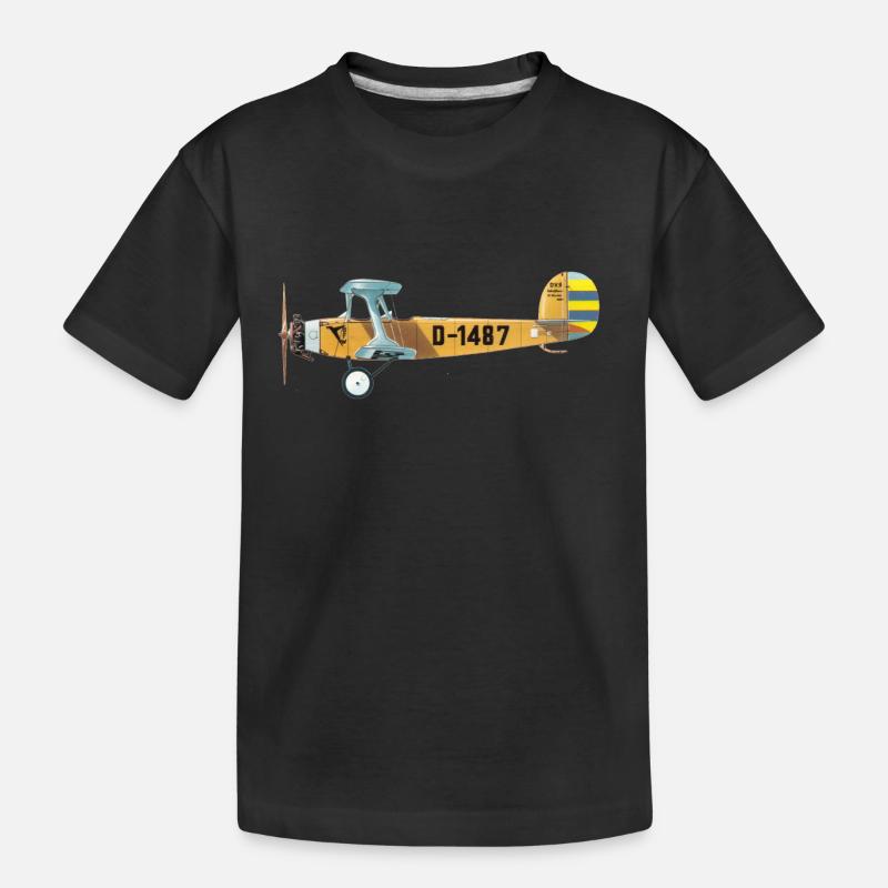 Udet Flieger 01 - Kinder Premium Bio T-Shirt - Schwarz