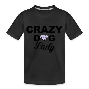Dog Lady - Kinder Premium Bio T-Shirt - Schwarz - Vorne