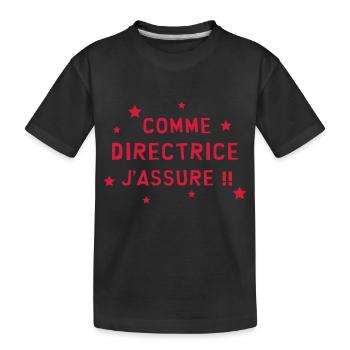 Chef / Directrice / Directeur / Manager / Patron - T-shirt bio Premium Enfant - noir - Devant