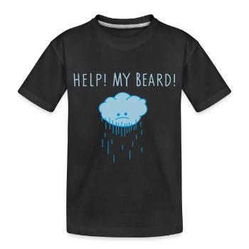 help (b) - Kids' Premium Organic T-Shirt - black - Front
