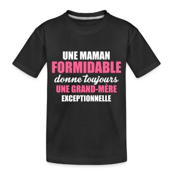 une grand mère exceptionnelle - T-shirt bio Premium Enfant - noir - Devant