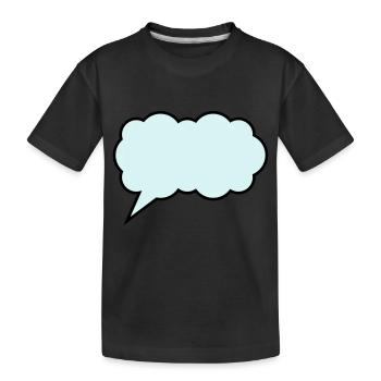 cloud bubble design - Kids' Premium Organic T-Shirt - black - Front