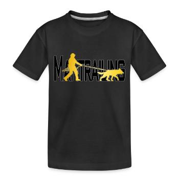 Mantrailing or / noir - T-shirt bio Premium Enfant - noir - Devant
