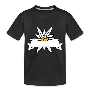 Bannière texte Edelweiss - T-shirt bio Premium Enfant - noir - Devant