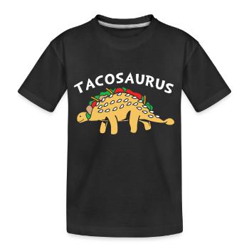 dino - Kids' Premium Organic T-Shirt - black - Front
