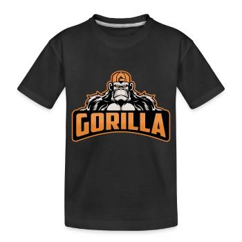 gorille - T-shirt bio Premium Enfant - noir - Devant