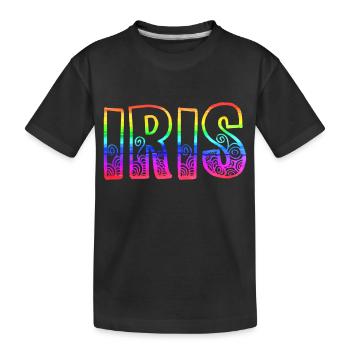 iris rs regenbogen - Kinder Premium Bio T-Shirt - Schwarz - Vorne