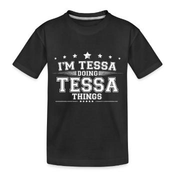 Tessa - T-shirt bio Premium Enfant - noir - Devant