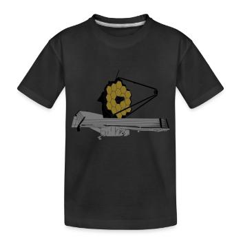 James Webb Weltraumteleskop - Kinder Premium Bio T-Shirt - Schwarz - Vorne