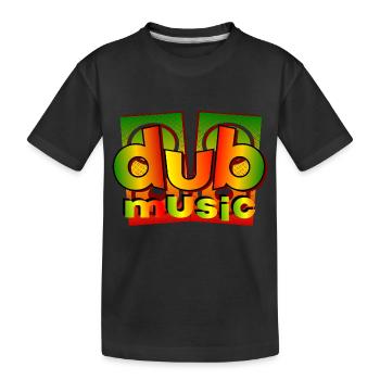 dub music reggae - Kinder Premium Bio T-Shirt - Schwarz - Vorne