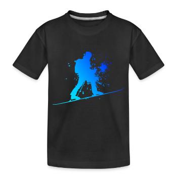 Women's Ski Mountaineering Ski Tour Ski Ski Touring - Kids' Premium Organic T-Shirt - black - Front
