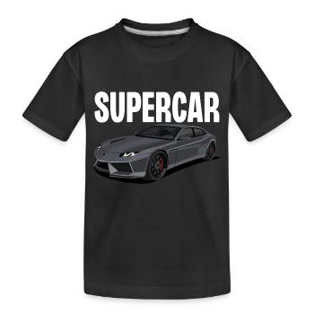 Supercar - Kids' Premium Organic T-Shirt - black - Front