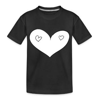 cœur coeur - T-shirt bio Premium Enfant - noir - Devant