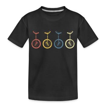 unicycle unicyclesport unicyclist artist - Kids' Premium Organic T-Shirt - black - Front