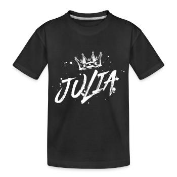 Juliet - Kids' Premium Organic T-Shirt - black - Front