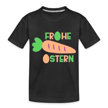 Frohe Ostern - Kinder Premium Bio T-Shirt - Schwarz - Vorne