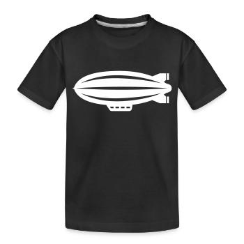Zeppelin Icon Symbol - Kids' Premium Organic T-Shirt - black - Front