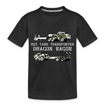 AVM Dragon Wagon M25 TANK TRANSPORTER US ZWEITER WELTKRIEG - Kinder Premium Bio T-Shirt - Schwarz - Vorne