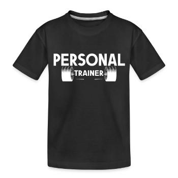 Personal Trainer - GYM - Pro Trainer - Kids' Premium Organic T-Shirt - black - Front