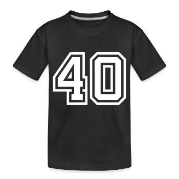 Symbole de 40 chiffres - T-shirt bio Premium Enfant - noir - Devant