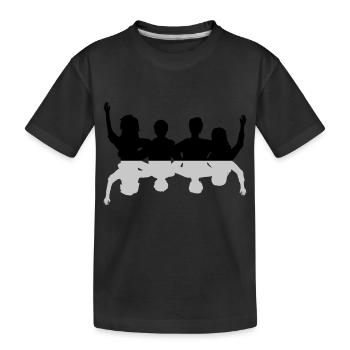 Spiegel Freunde zusammen - Kinder Premium Bio T-Shirt - Schwarz - Vorne