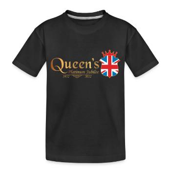 Britische Königin Monarchie Platin-Jubiläum 70. Jahr - Kinder Premium Bio T-Shirt - Schwarz - Vorne